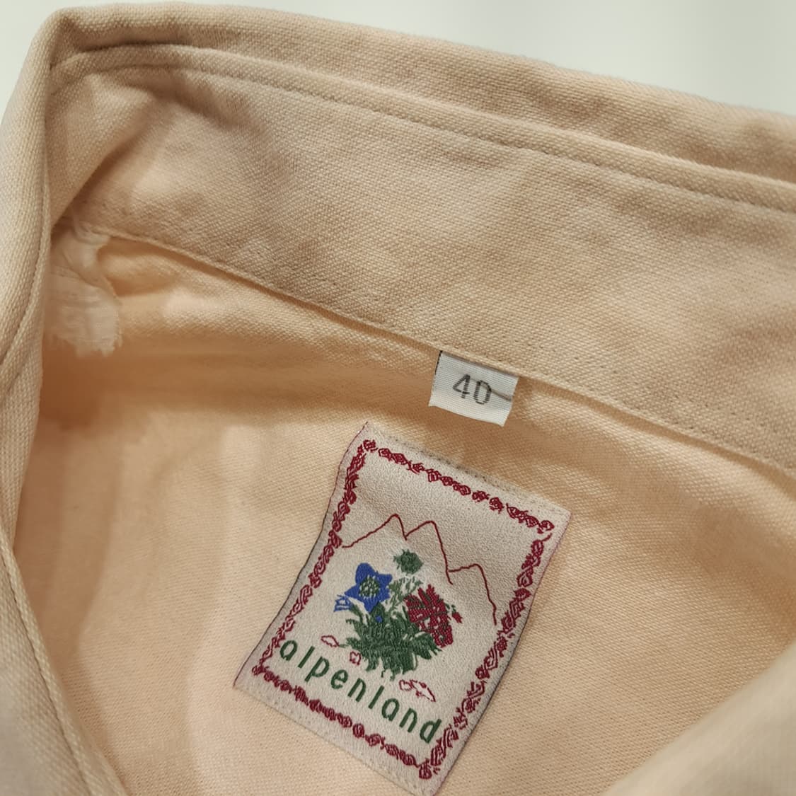 CL624 L 알펜랜드 90s 독일 트라흐텐 바바리안 알펜 셔츠 남방 상품이미지3