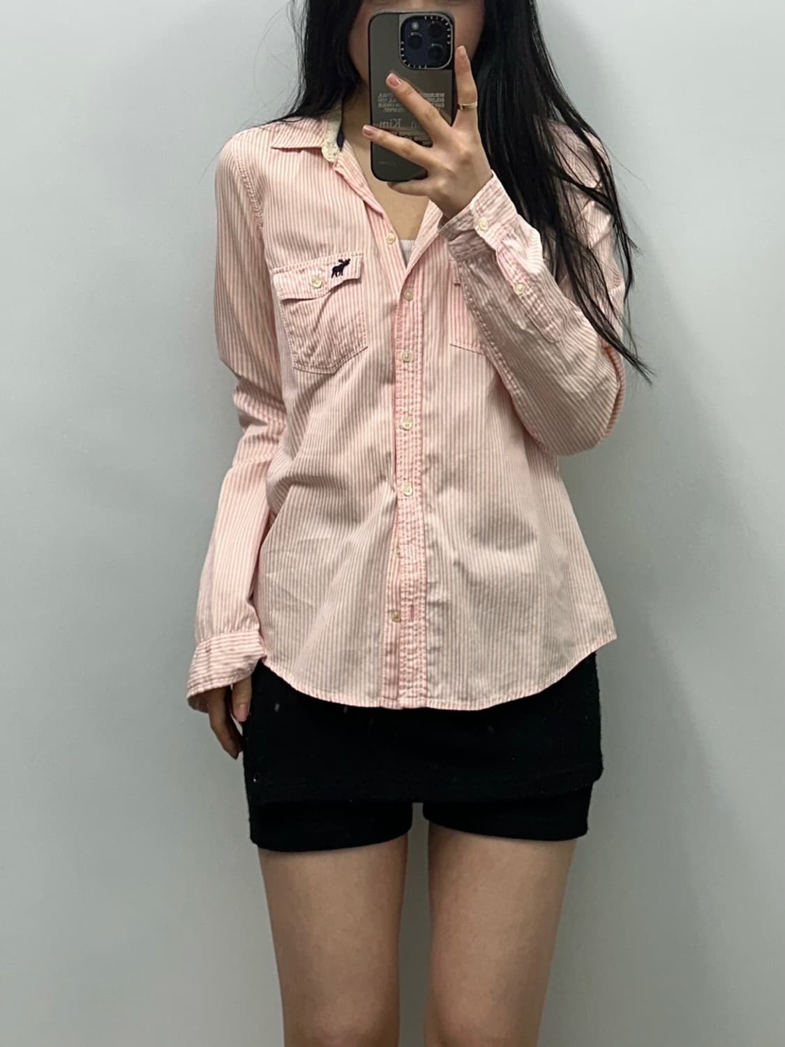 아베크롬비 산양로고 스트라이프 포켓 셔츠 상품이미지1