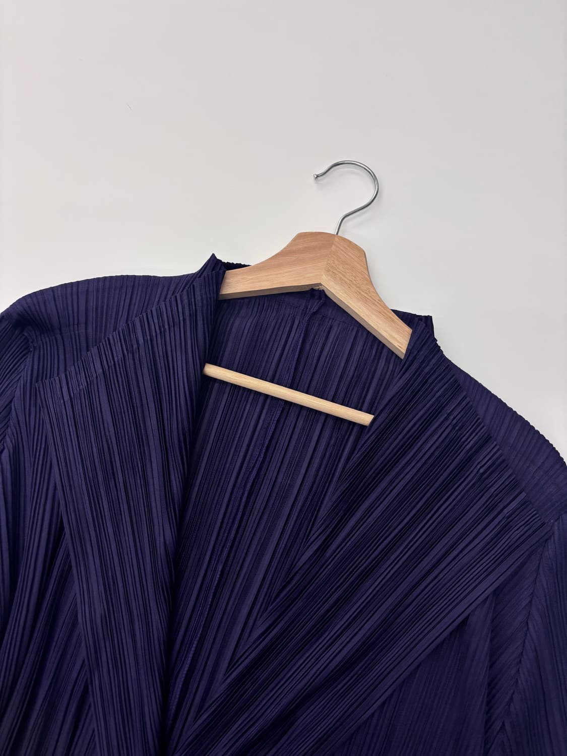 Pleats Please 플리츠플리즈 퍼플 오픈 롱 가디건 상품이미지7