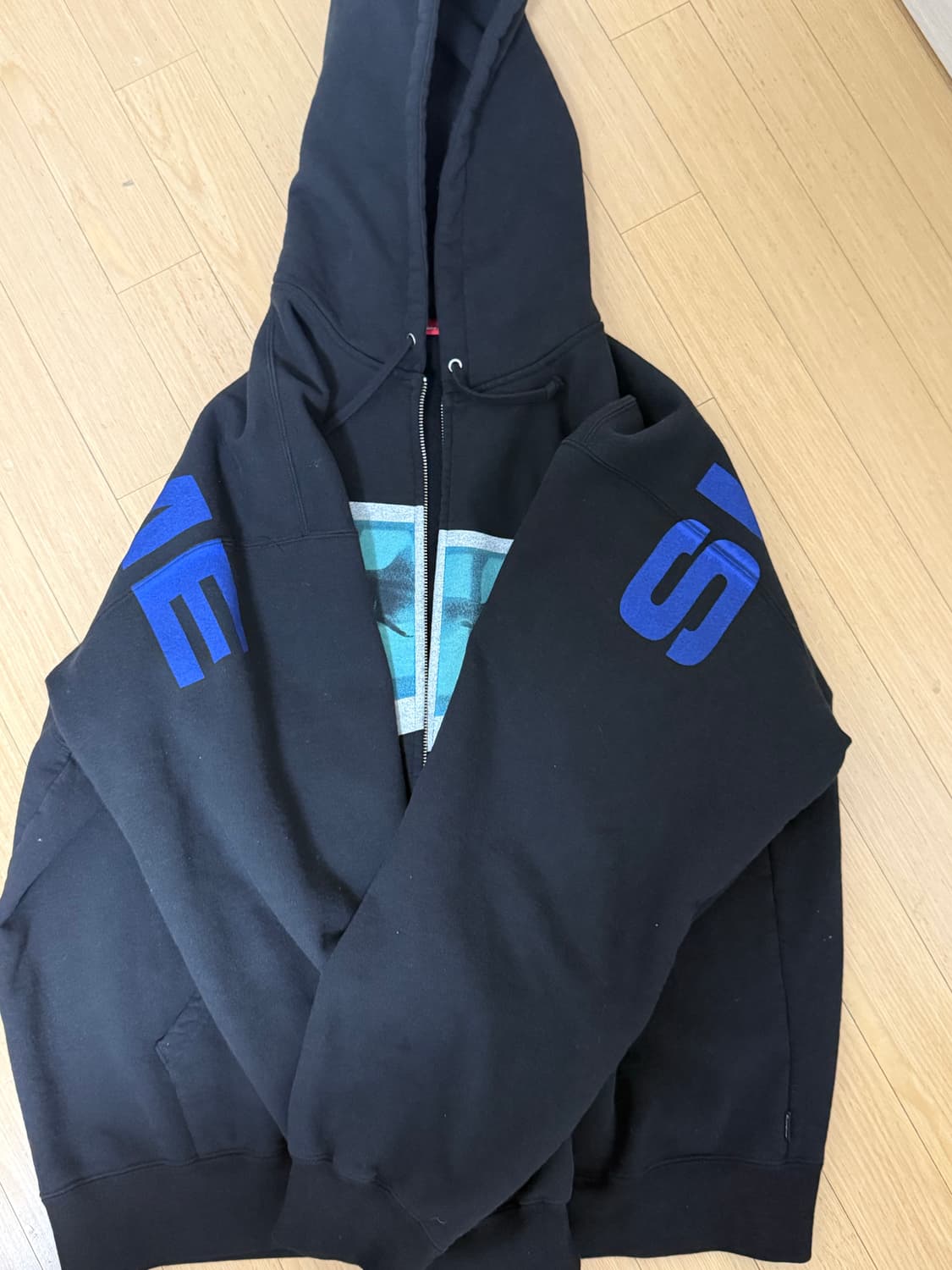 슈프림 데미안 허스트 후드 집업 블랙 상품이미지2