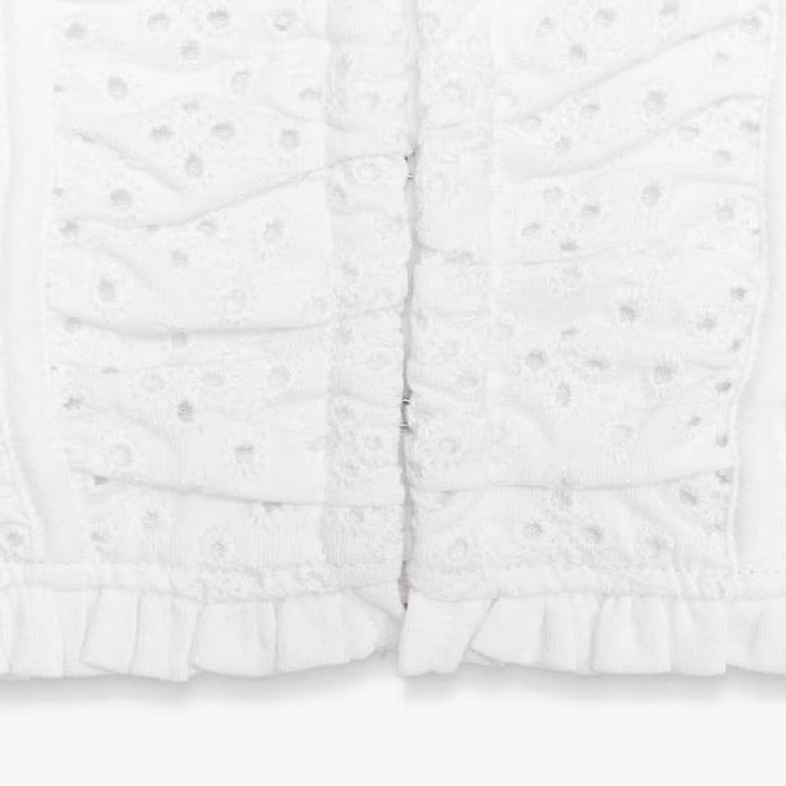 zara 자라 자수 펀칭 탑 화이트 상품이미지7