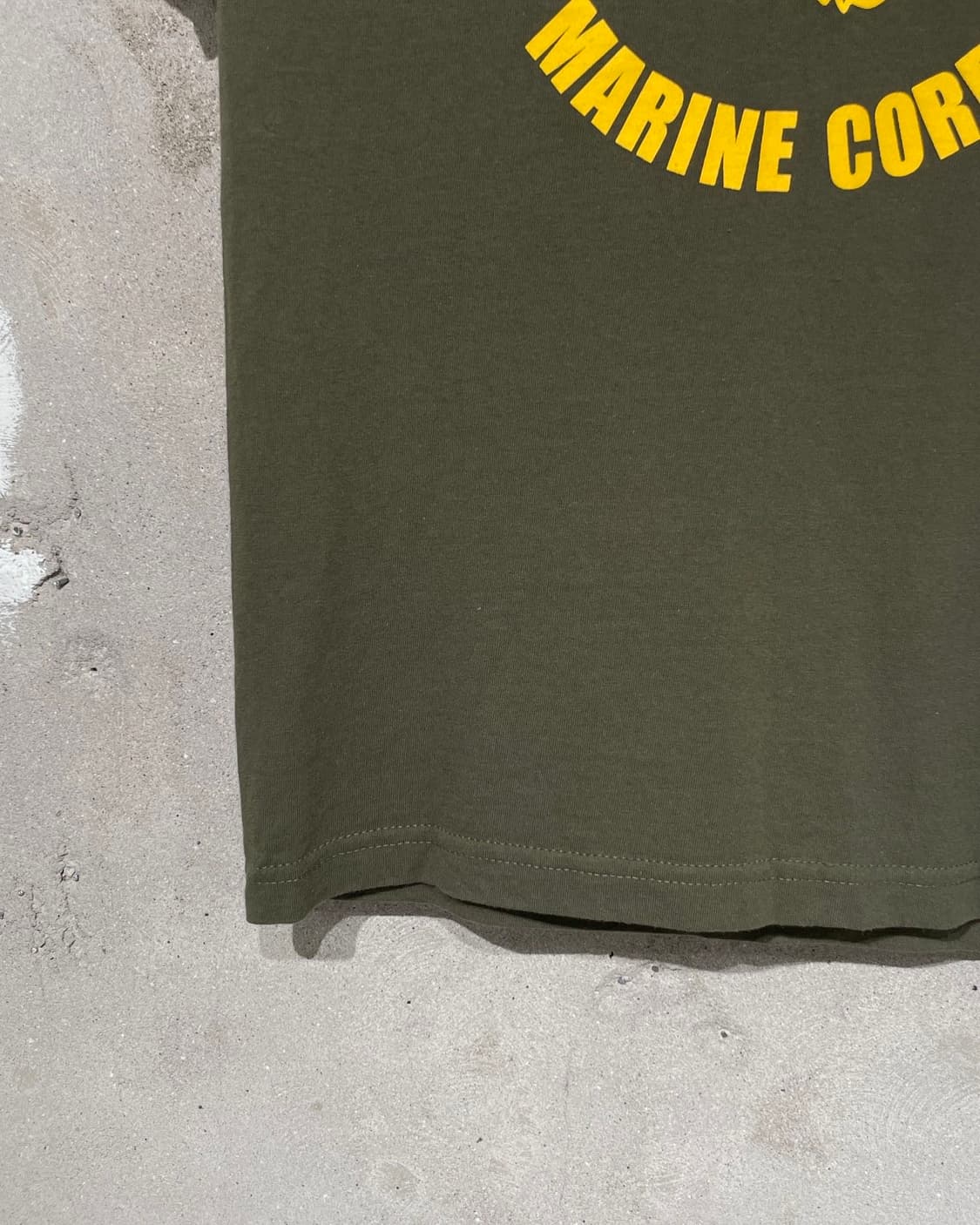 usmc 카키 불독 그래픽 코튼 하프티 상품이미지4