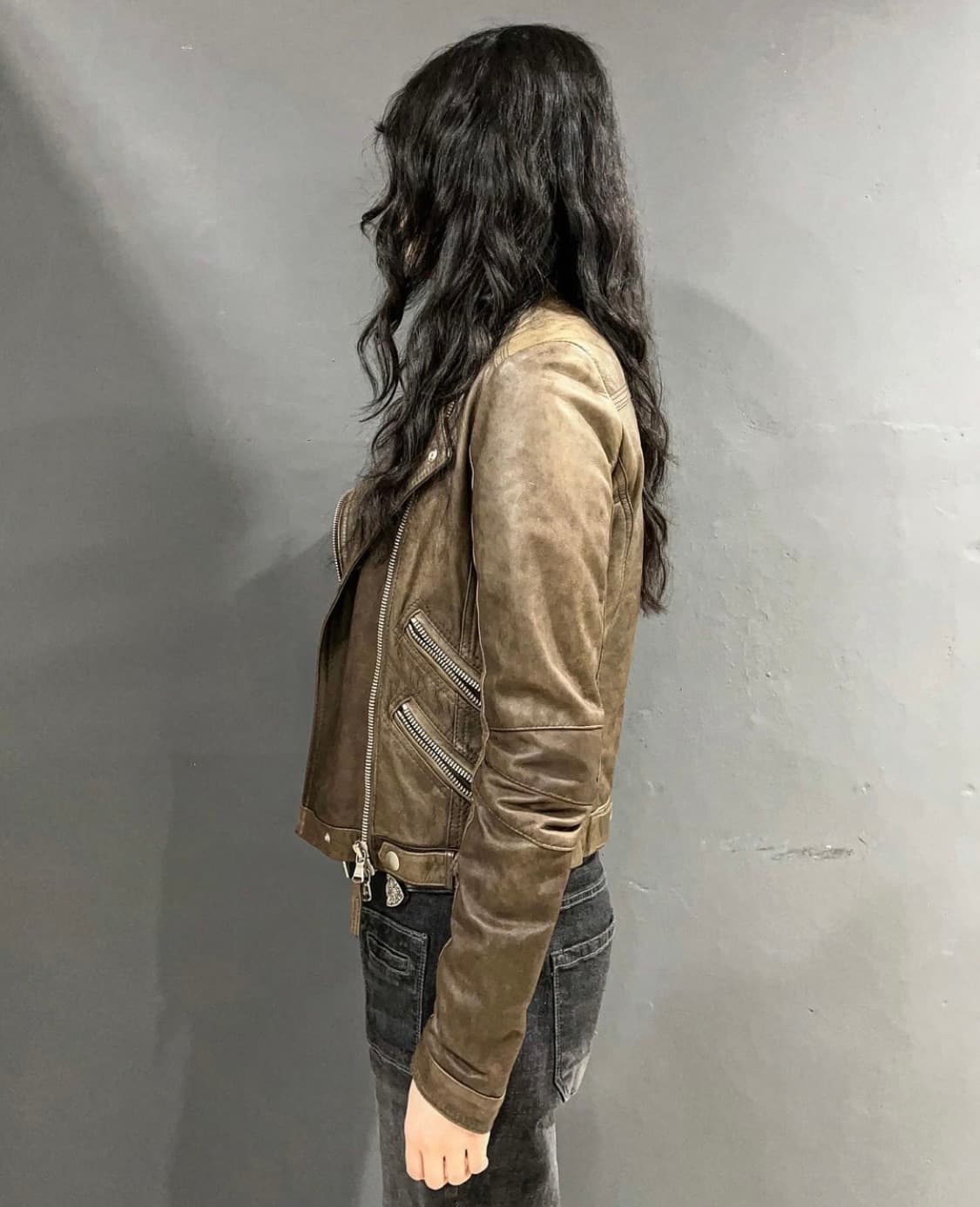 Dacute 쉽 스킨 4-zip 더블 라이더 재킷 상품이미지3