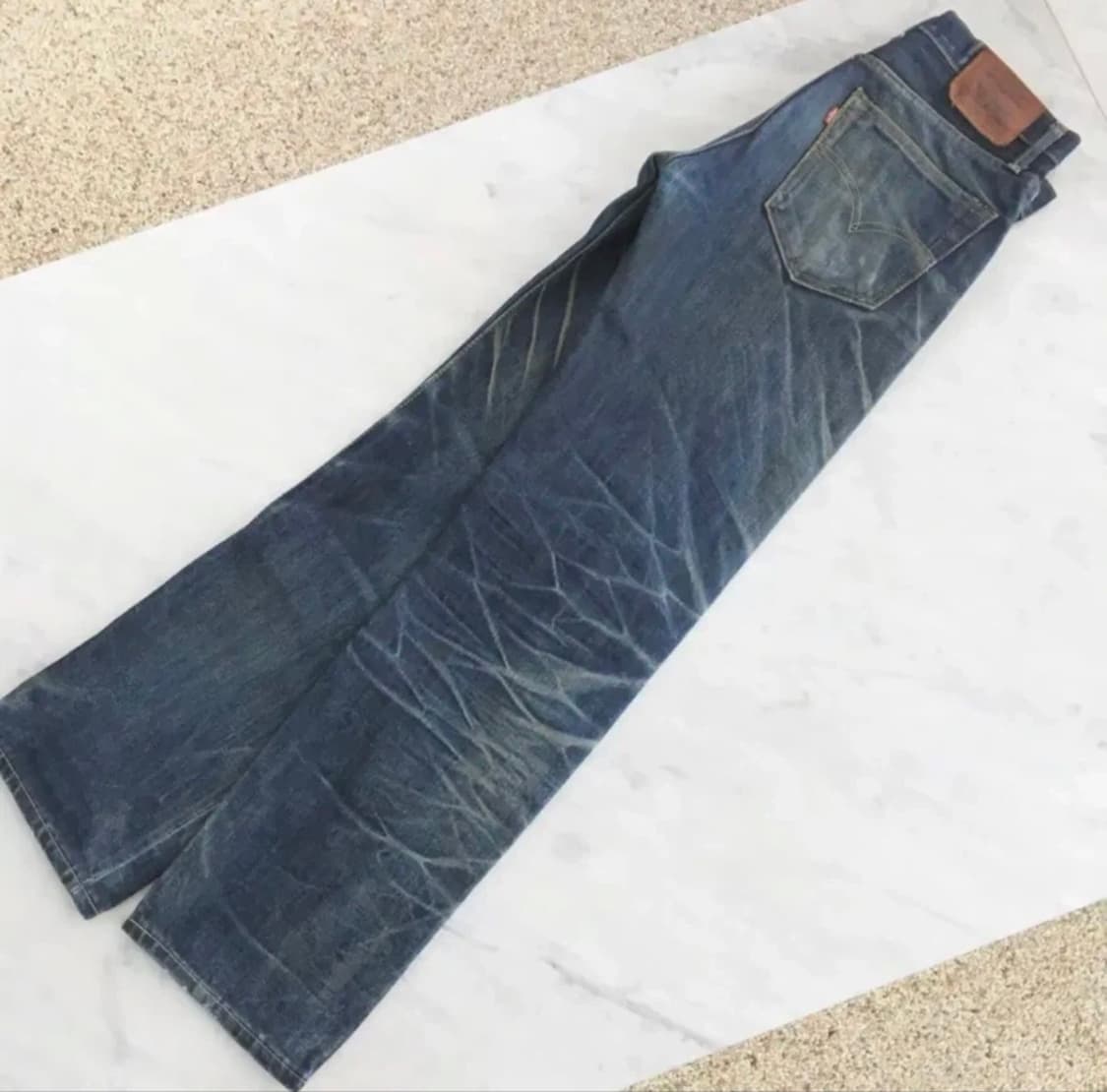 90s 리바이스 501 xx 워싱 인디고 셀비지 데님 팬츠 허리 31 상품이미지3