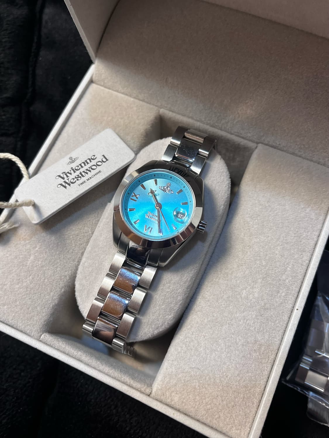 풀박)비비안웨스트우드VV292TQSL블루메탈시계 /새상품급 /급처 상품이미지2