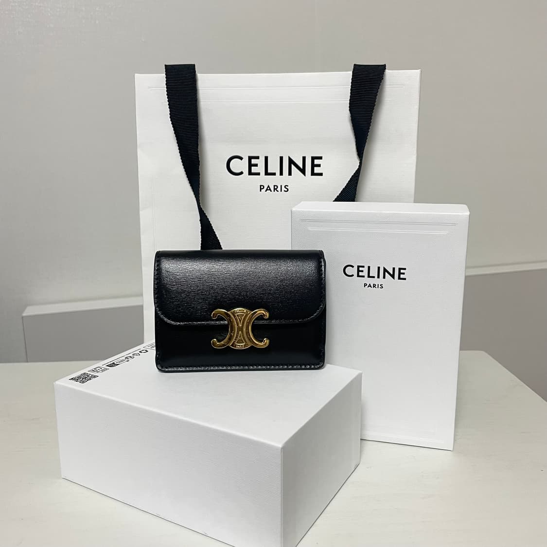 셀린느 트리옹프 카드지갑 블랙 풀구성 상품이미지1