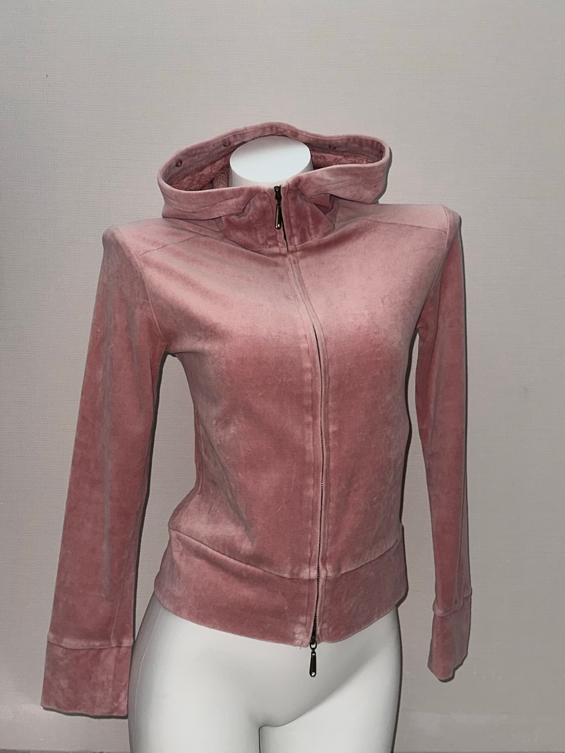 빈티지 벨벳 트레이닝 집업 핑크 상품이미지3