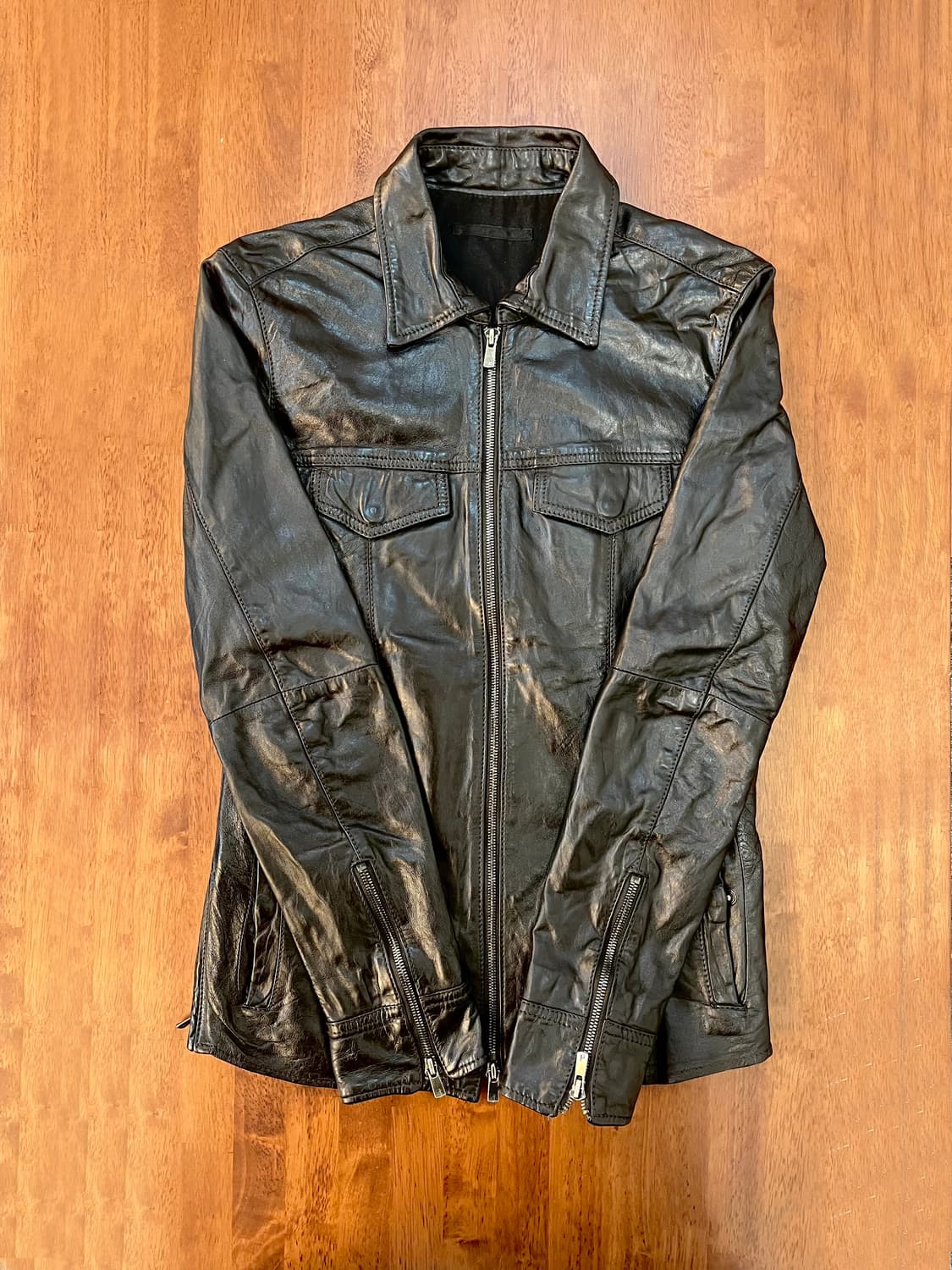 LUVA TRAM 램 레더 싱글 라이더 재킷 상품이미지1