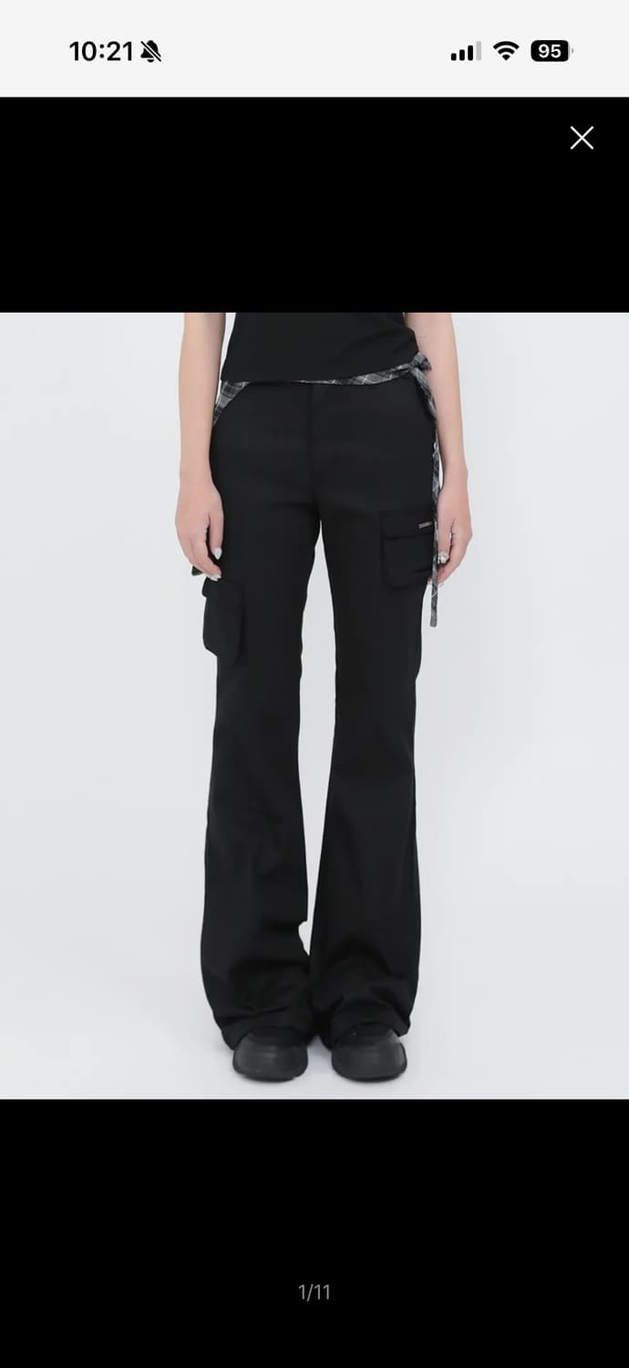 Line pocket cargo pants BLACK 1 사이즈 상품이미지1