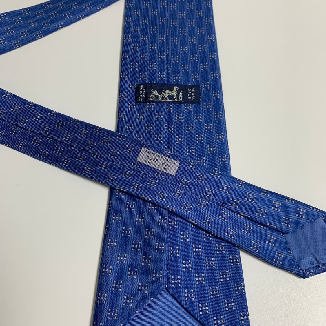 에르메스(HERMES) H로고 명품넥타이 A등급 프랑스 100실크 상품이미지7