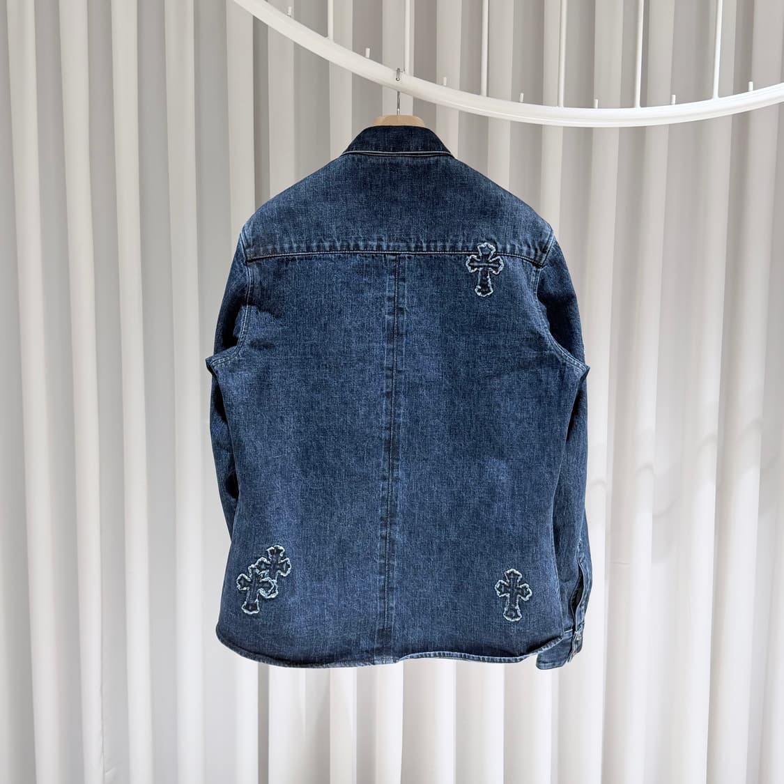 (A+/XL) / 크롬하츠 패치 에토르 데님 청 셔츠 상품이미지4