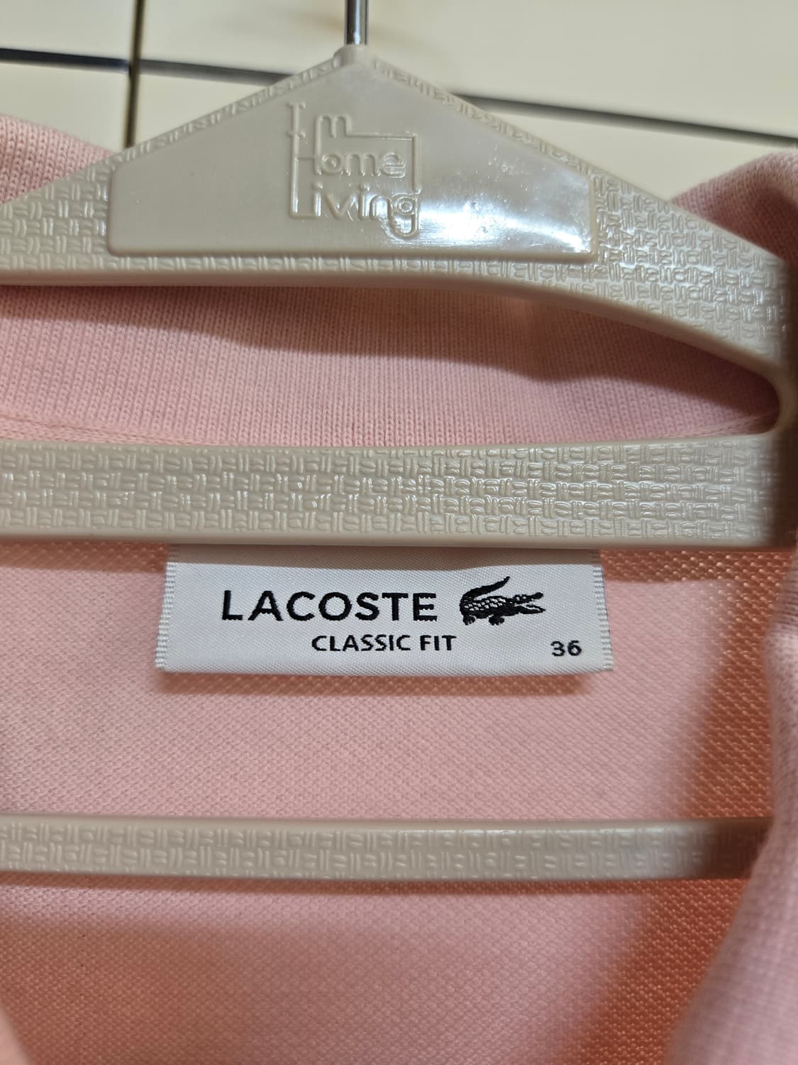 라코스테 여성 핑크 PK 카라 반팔티(95사이즈) 상품이미지5