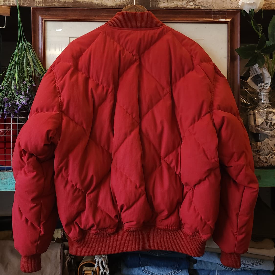 90s 폴로 컨트리 다이아몬드 퀼티드 푸퍼 다운점퍼 봄버 자켓 XL 상품이미지2