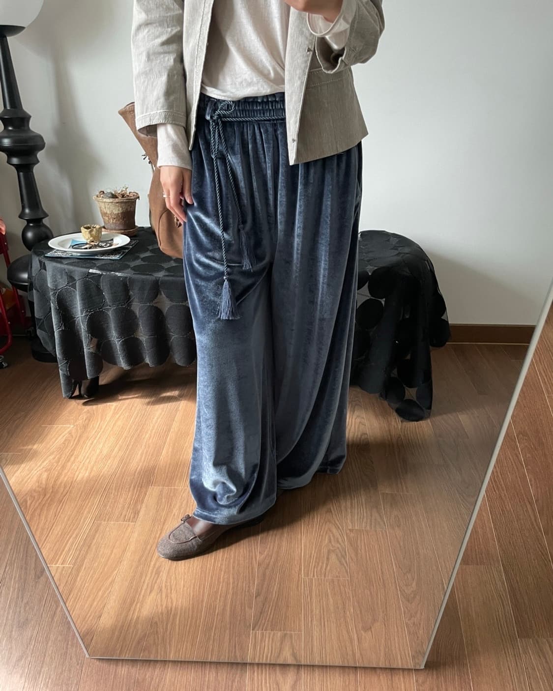 velour wide pants 상품이미지4