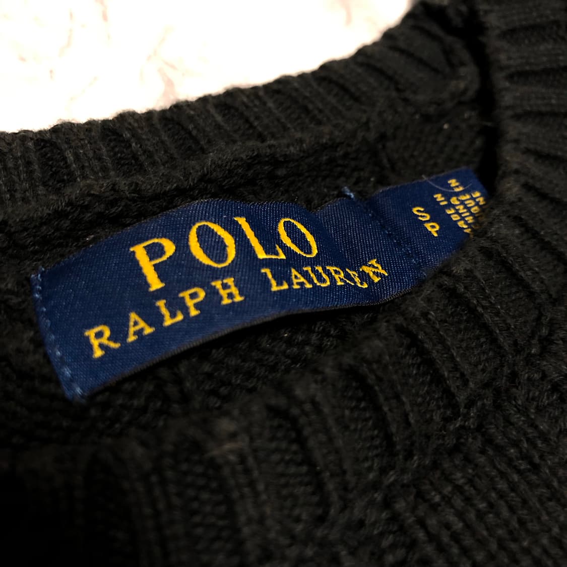 폴로 랄프로렌 꽈배기 니트 블랙 상품이미지4