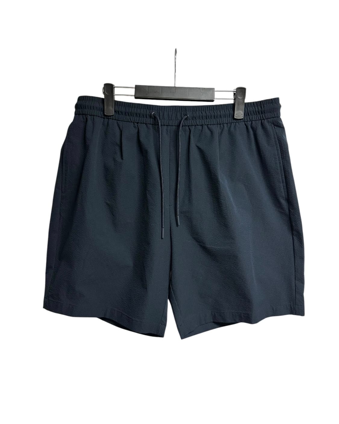*새상품 자라(ZARA) 크롭핏 네이비 시어서커 반바지 XL(34) 상품이미지1