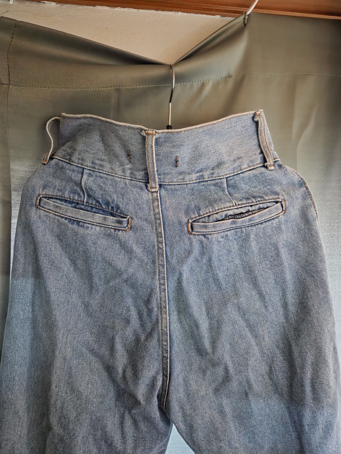 5천원 급처! 연청 하이웨스트 와이드 청바지 허얇골넓 개미허리 상품이미지1