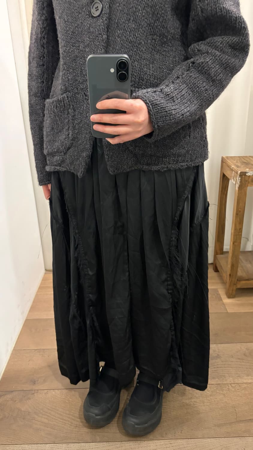 Distressed Panel Layer Skirt 상품이미지3