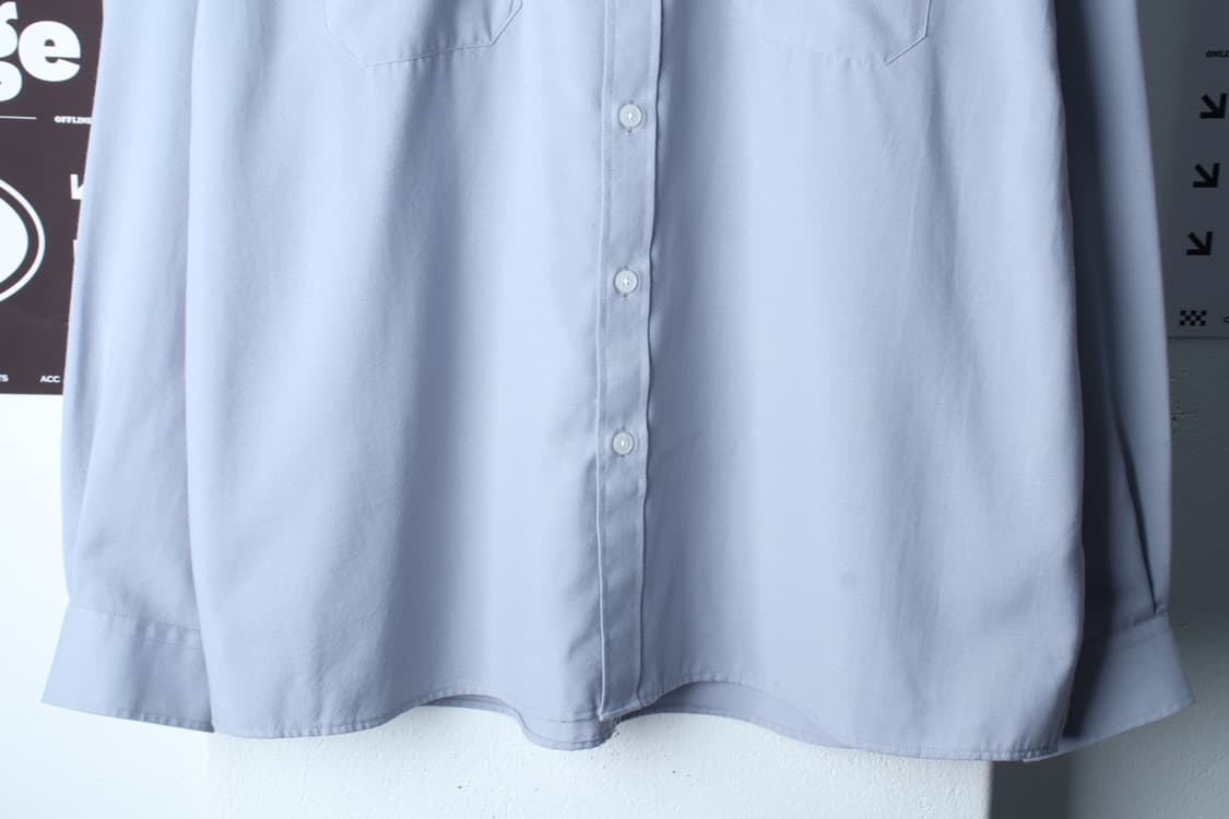 (L-XL) 다이아몬드 레이라 셔츠 남방 투포켓 연블루 무지-H33532 상품이미지4
