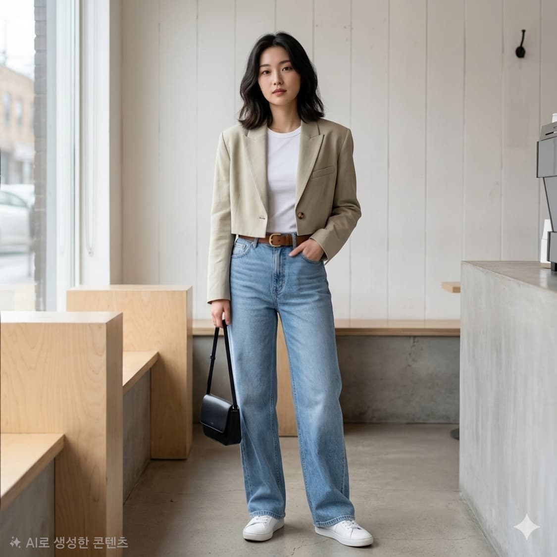 자라(ZARA) 크롭 린넨 블레이저 자켓 상품이미지1