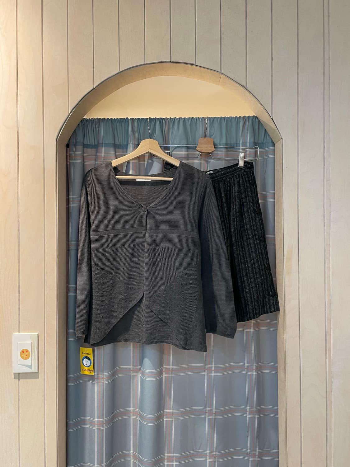 일본빈티지 원버튼볼레로가디건  상품이미지1