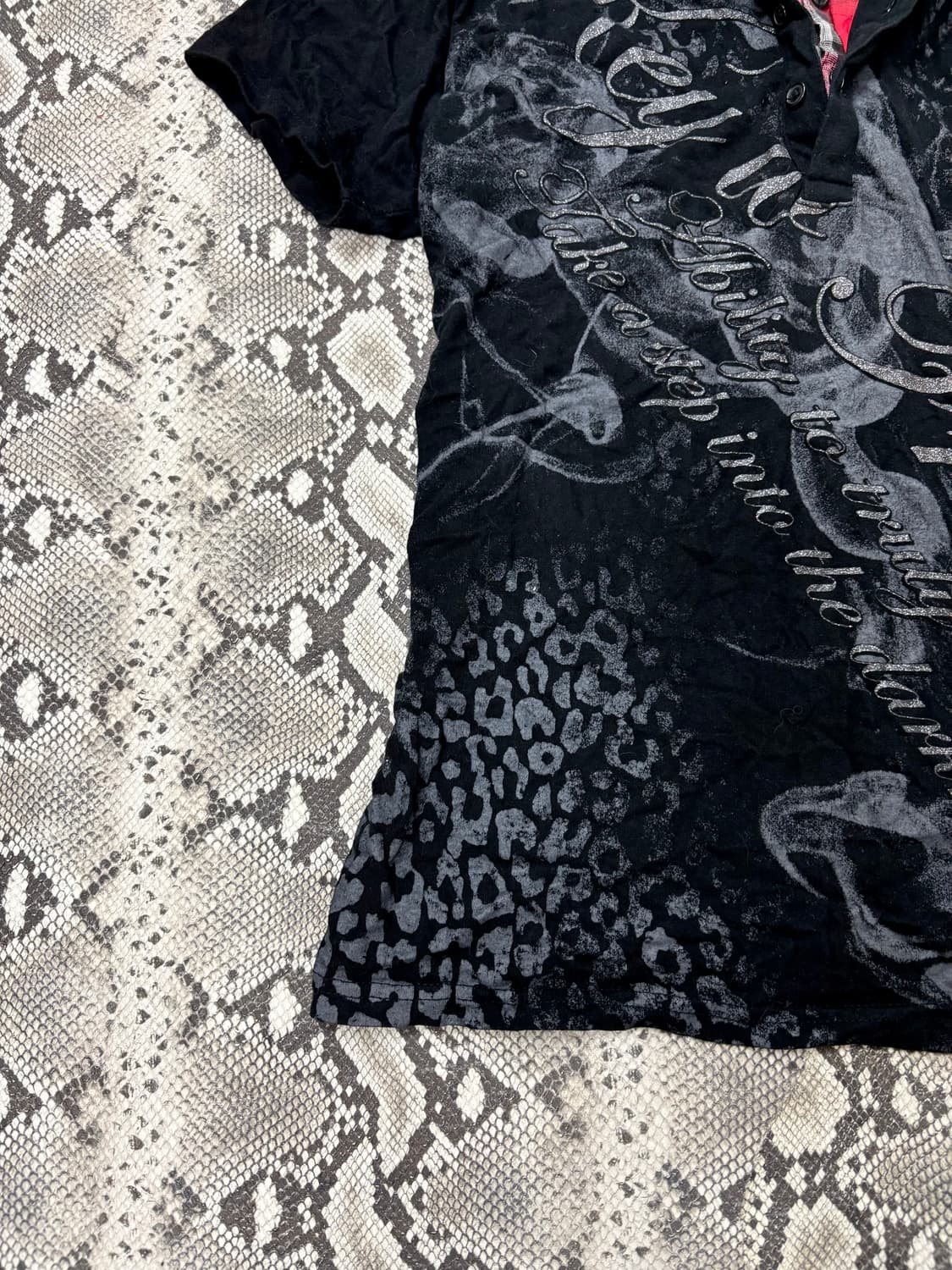 “Clash” 00’s Design Check Layered Leopar 상품이미지2