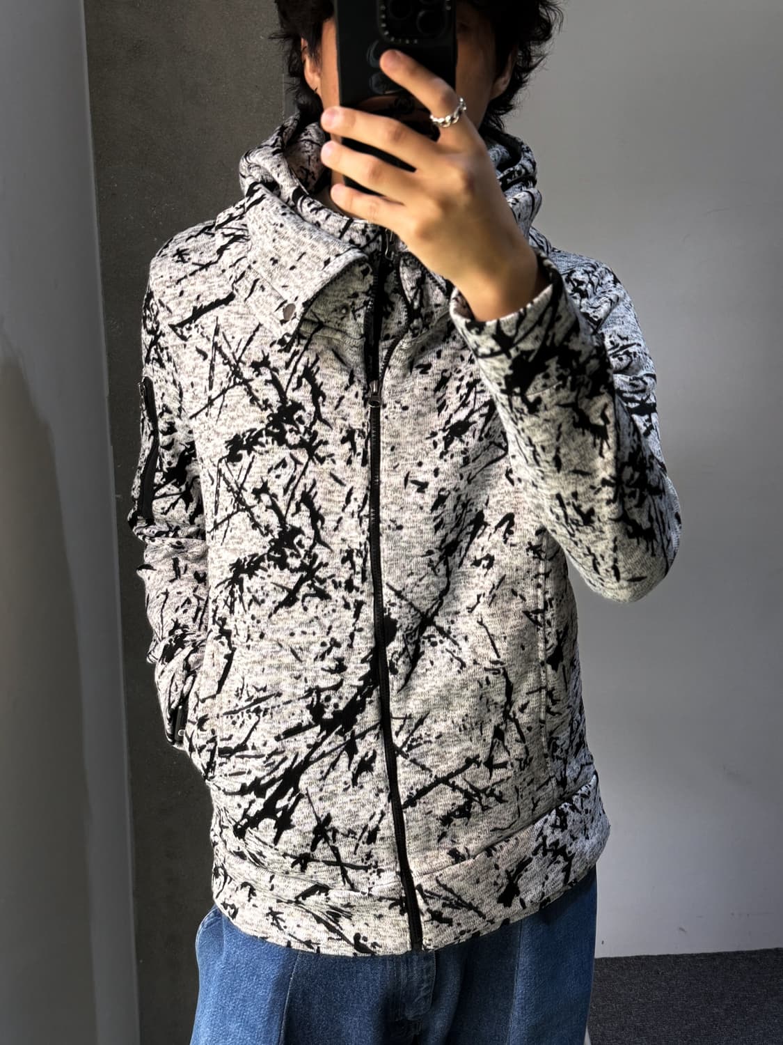 락헤븐 투웨이 레이어 니트 후드 파카 상품이미지1