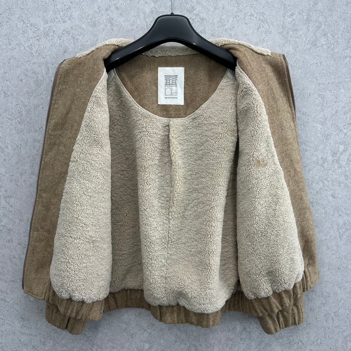 Free 여자 안감 퍼 투웨이 울 점퍼 상품이미지3