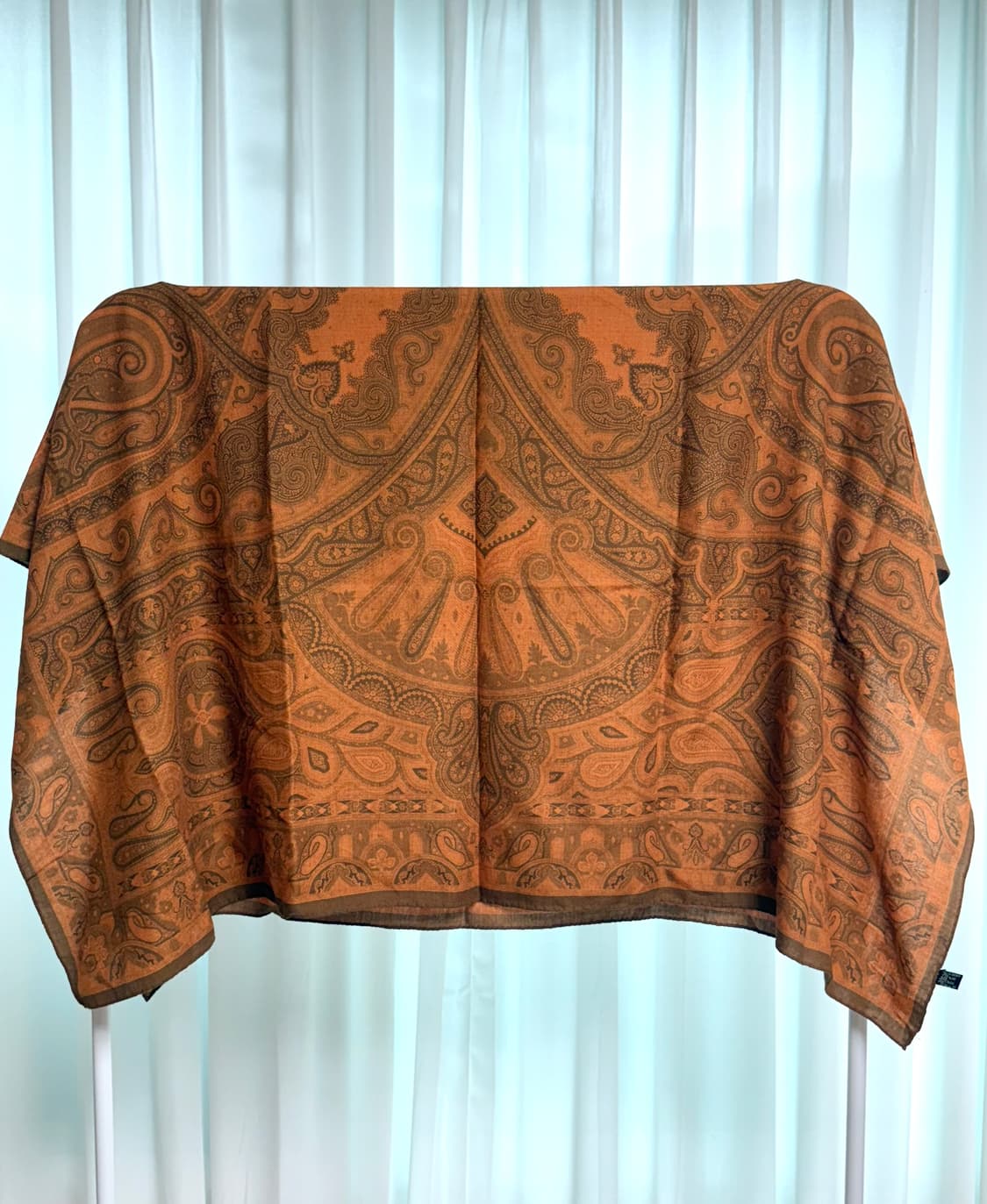 에트로 울 실크 대형 숄 머플러 스카프 130cm X 130cm 상품이미지6