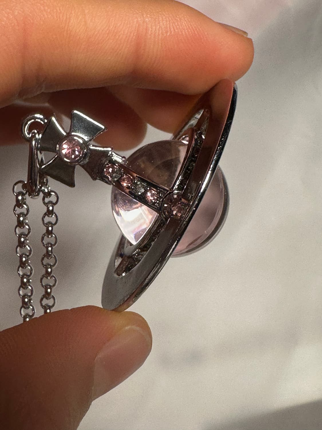 비비안웨스트우드 오브 빅 핑크 목걸이 orb 상품이미지2