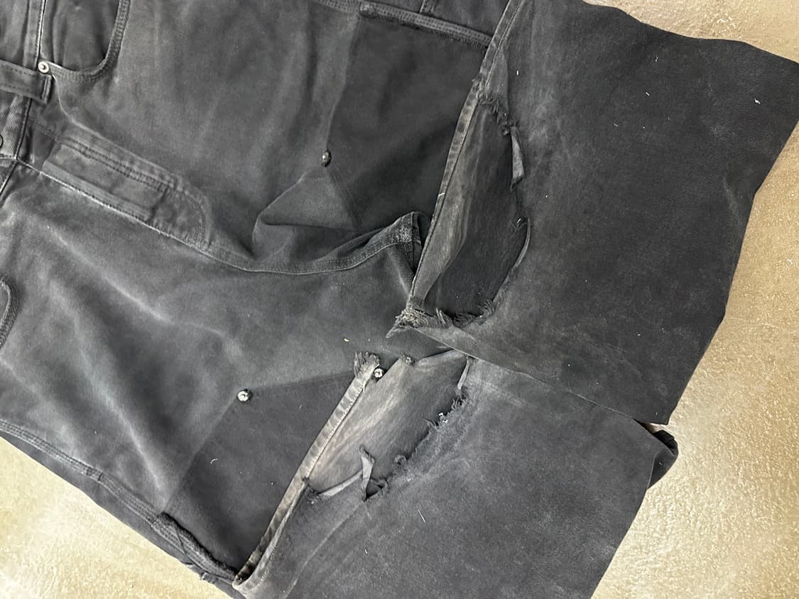 발렌시아가 립드 오브 배기 팬츠 S 상품이미지2