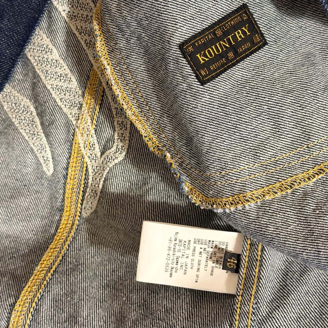 46) 캐피탈 본 인디고 데님 자켓 상품이미지6