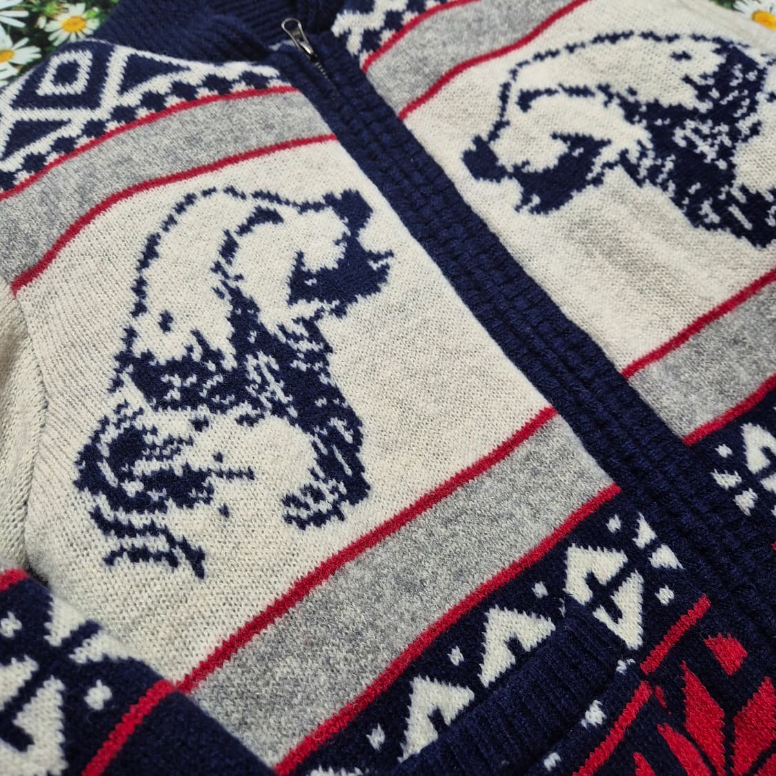 DOG DEPT 강아지 자수 니트 자켓 성인M 상품이미지2