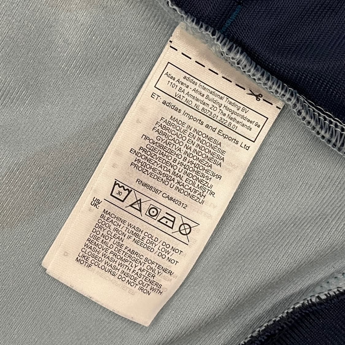 아디다스 블루 청 카모 밀리터리 져지 트랙탑 상품이미지5