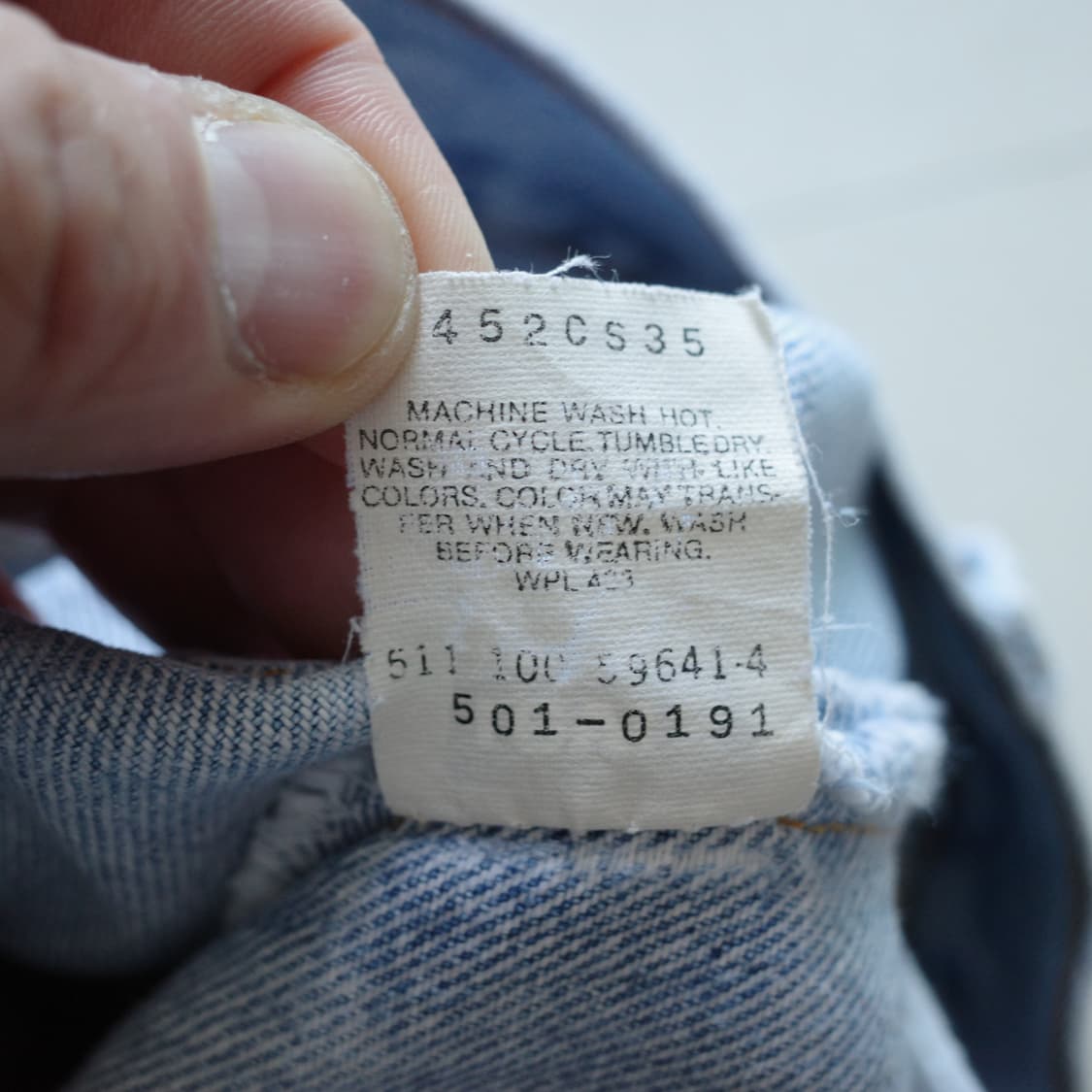 90s 리바이스 501 연청 MADE IN USA 빈티지 W34 L32 상품이미지5