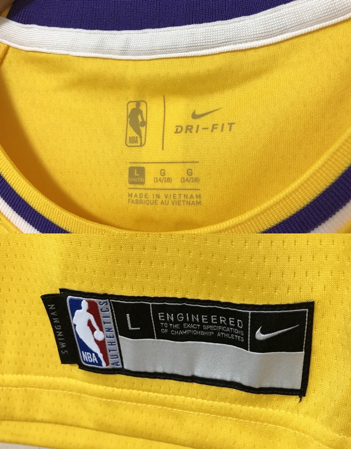 NBA 나이키 LA레이커스 스윙맨져지 유스L(14-16) #6 르브론 상품이미지4