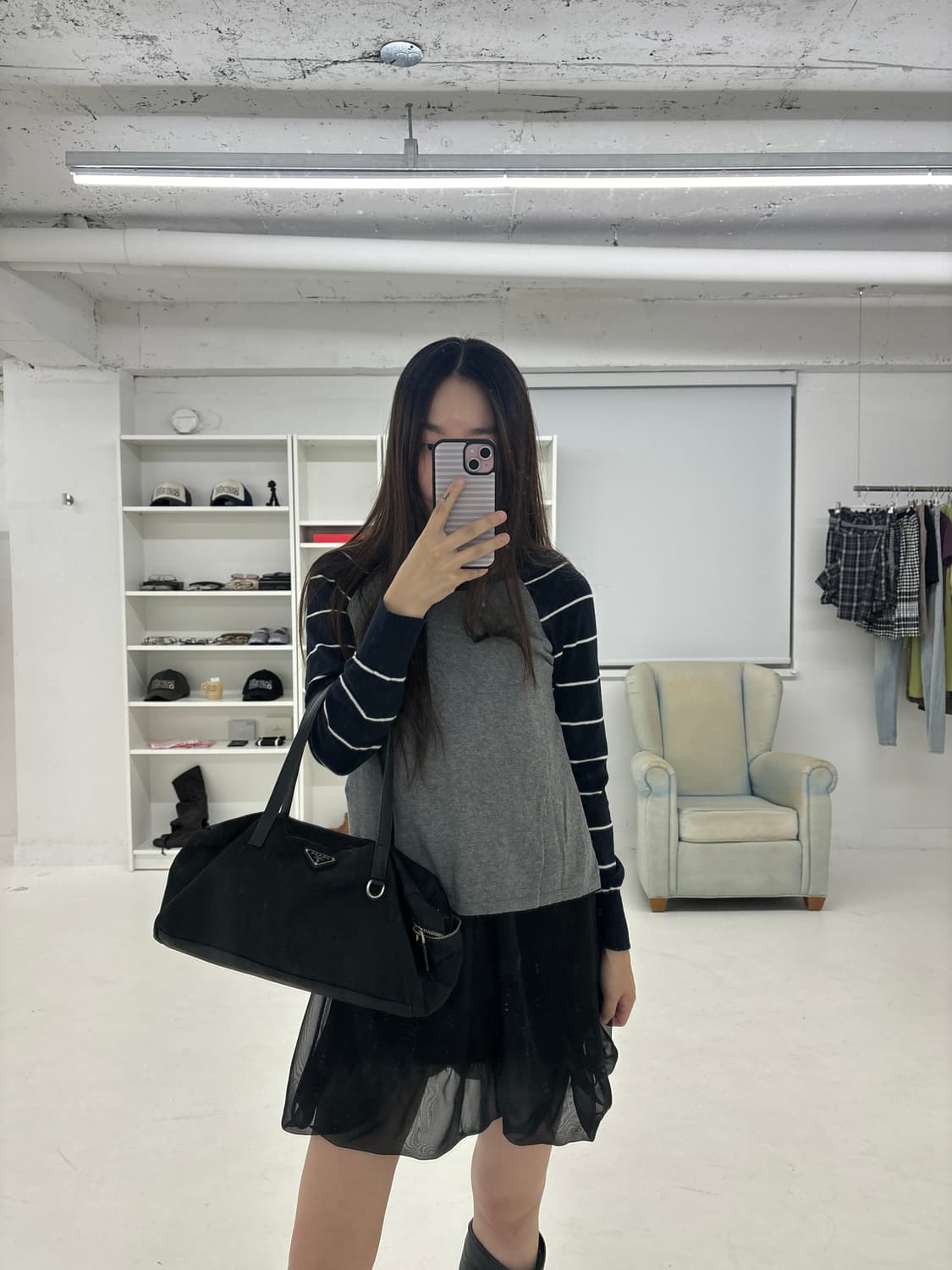 prada nylon bowling  bag 상품이미지6