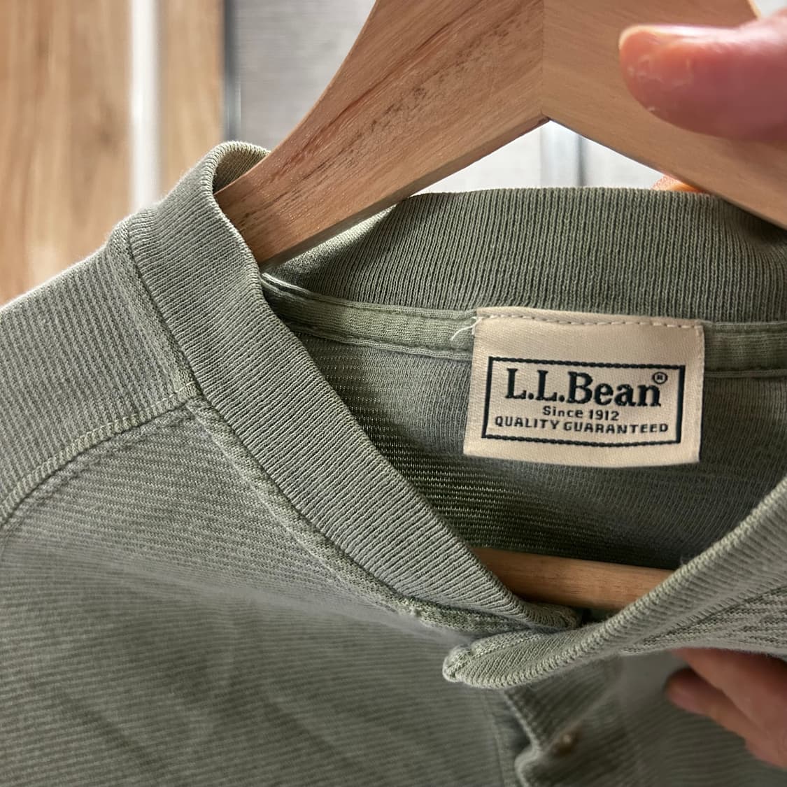 엘엘빈 그린 헨리넥 긴팔티셔츠 L 상품이미지3