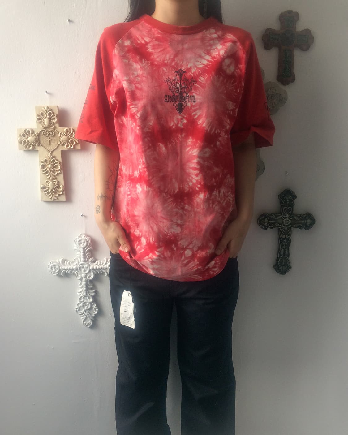 Dyed printing raglan t shrit 상품이미지1