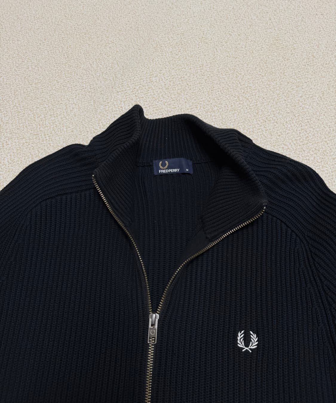 프레드페리 투웨이 니트 집업 상품이미지3