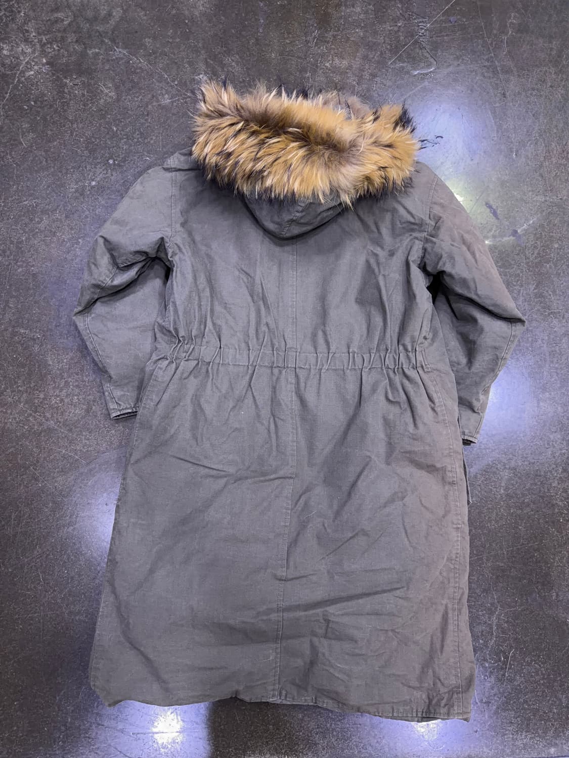 스튜디오 톰보이 라쿤 퍼 덕다운 롱 야상 자켓 점퍼 80 상품이미지3