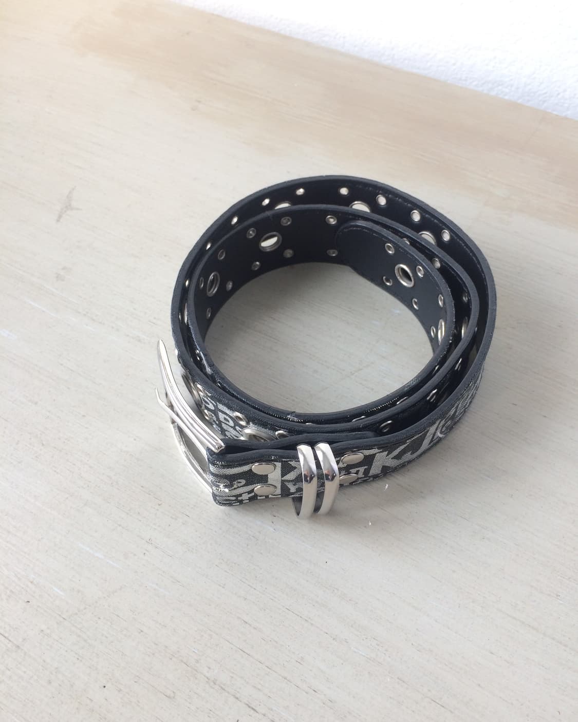 lettering eyelet point belt 상품이미지2