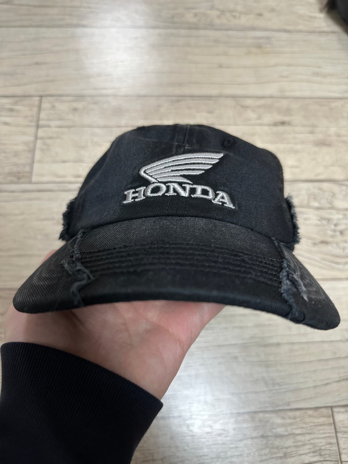 혼다 빈티지 컷오프 캡 모자 볼캡 블랙 상품이미지3