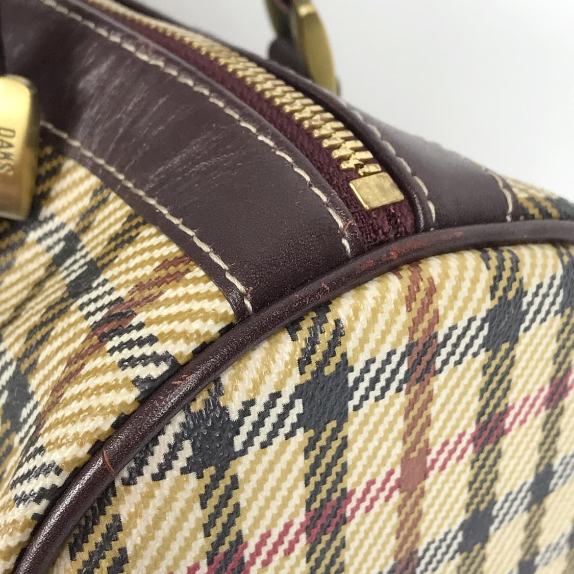 닥스 DAKS 시그니처 체크 원통 토트백 가방 상품이미지6