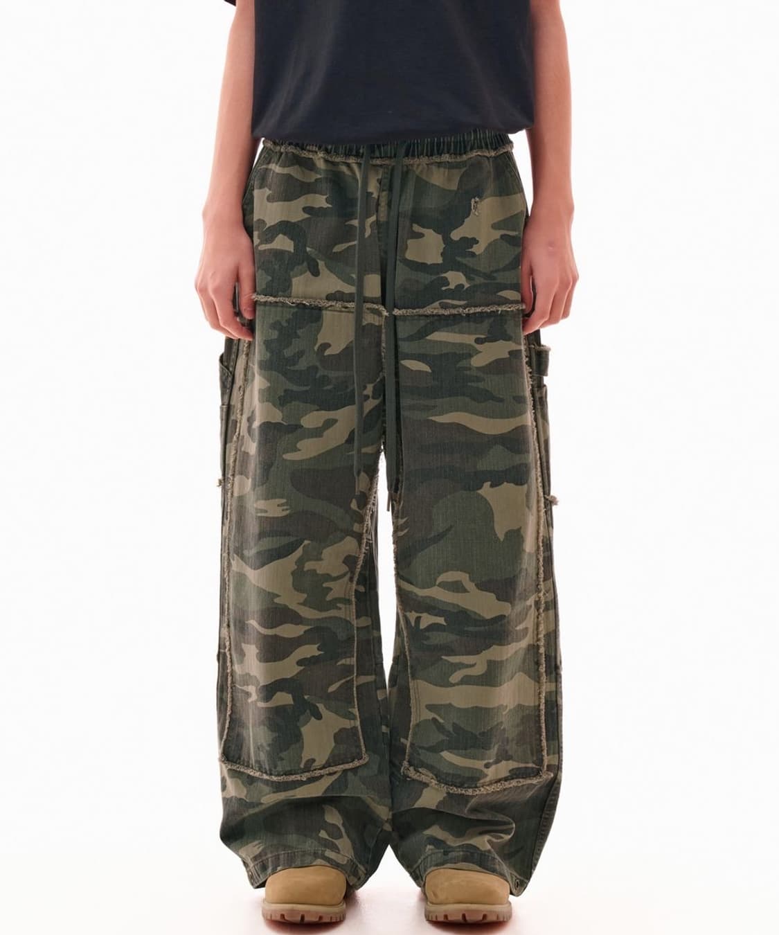 테이크이지 헤링본 카모 카펜터 팬츠 카모 베이지 M 상품이미지1