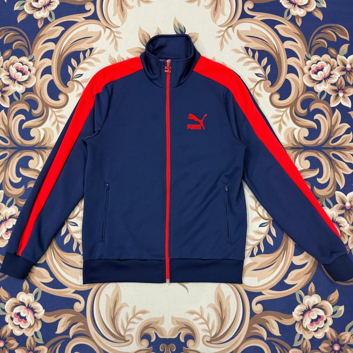 (L)퓨마 PUMA 사이드라인 트랙탑 져지(네이비,남빨) 상품이미지1