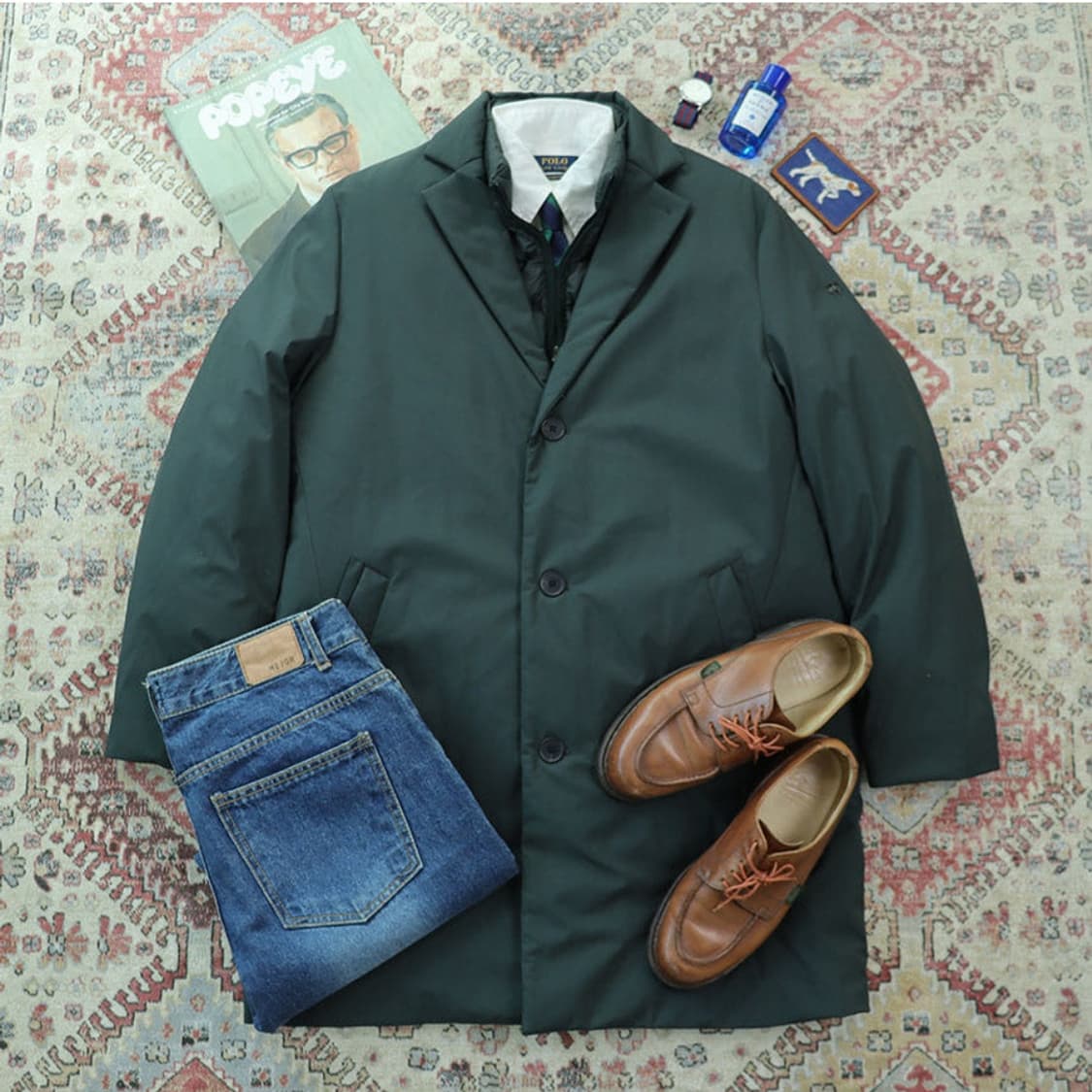 브룩스 브라더스 3in1 구스다운 패딩 코트 105 S급 상품이미지10