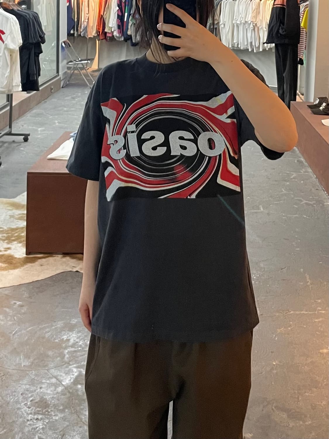 빈티지 오아시스 밴드 프린팅 반팔 H2546 상품이미지1