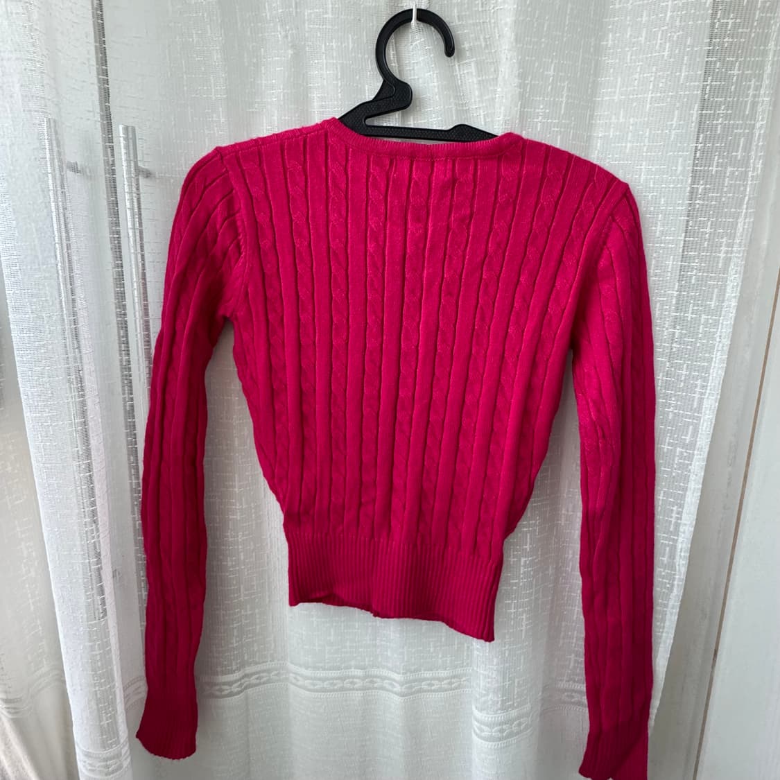 (새옷)핫핑크 케이블 니트가디건 상품이미지6