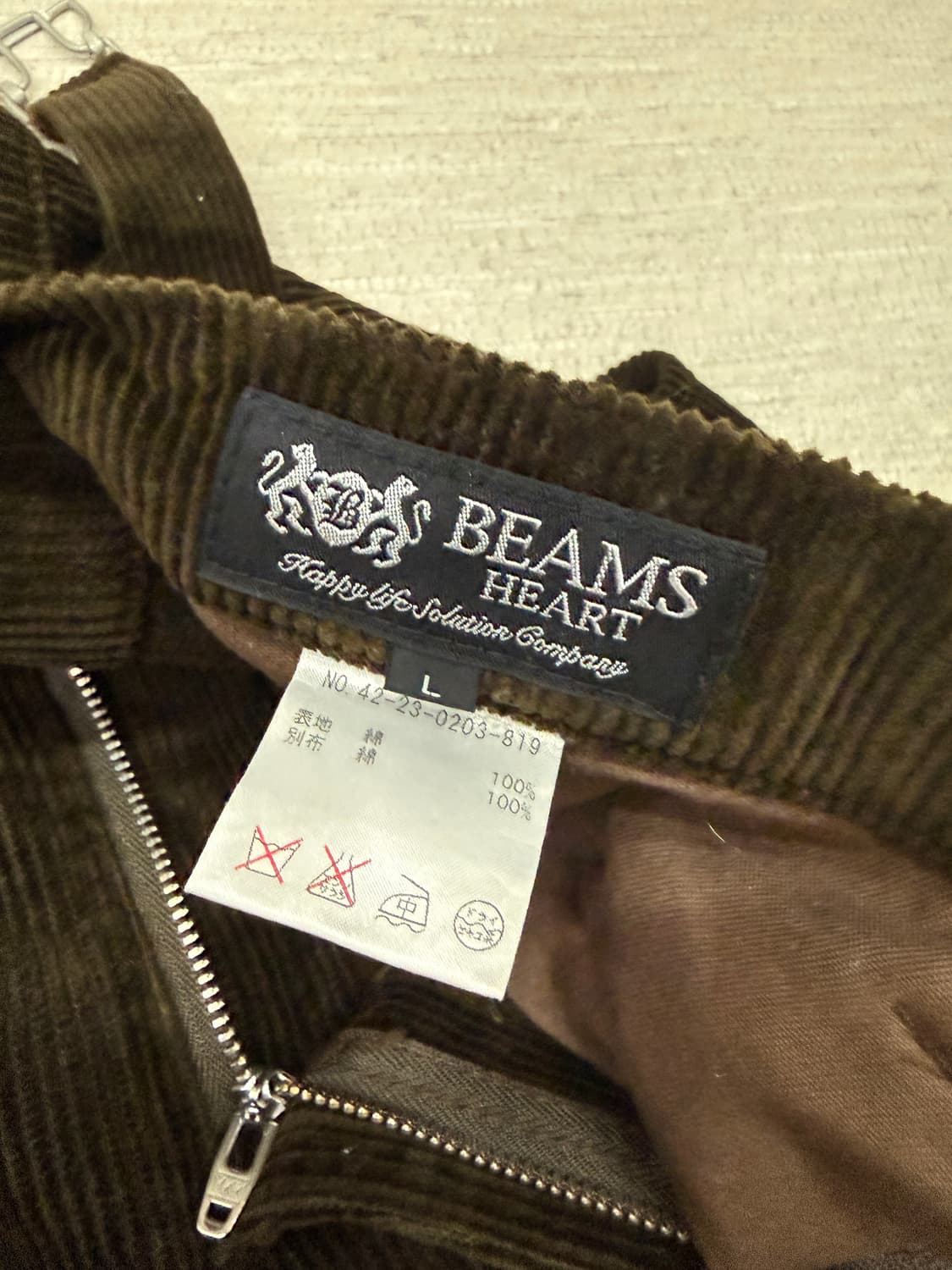 빔스 코듀로이 워크팬츠 상품이미지5